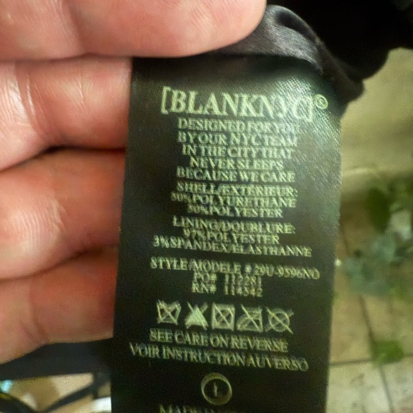 Blank NYC Black faux Leather Jacket with Gold Accents - Picture 4 of 4